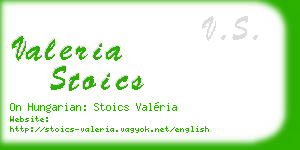 valeria stoics business card
